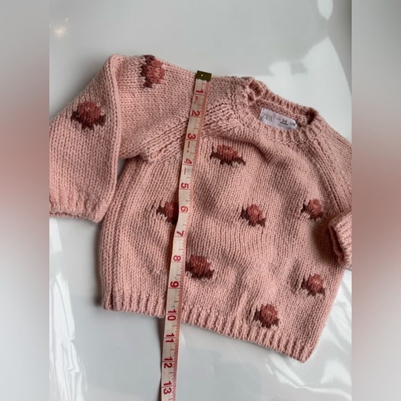 ZARA Baby Pink Knit Sweater  (Size 3–6 Months / 68 cm) - Picture 3 of 7